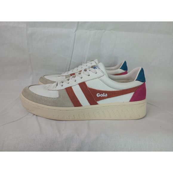 Gola Shoes - Gola Grandslam Trident Women's 10 White Lace Up Sneaker